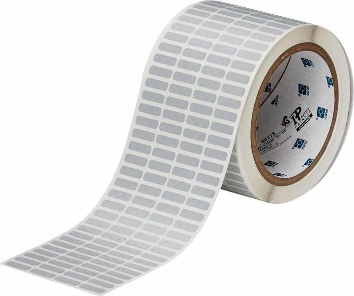 Produktbild Brady THT-14-438-10, metallisierter Polyester, fälschungssicher, Silber, matt, 16.51 x 5.08 mm, pe
