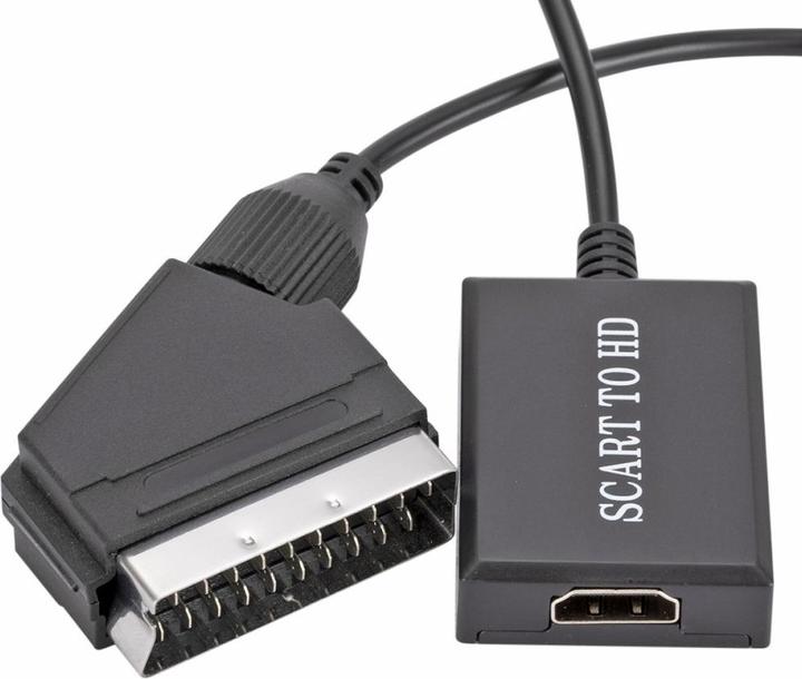 Actual product image Apfelkiste Scart auf HDMI 1080p FullHD Konverter Adapter Kabel für TV / PC / DVD - Schwarz 70cm