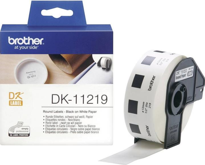 Produktbild Brother DK-11219 Runde Papieretiketten