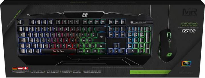 Image du produit MediaRange Gaming Series Set clavier + souris QWERTZ sw (DE, Filaire)