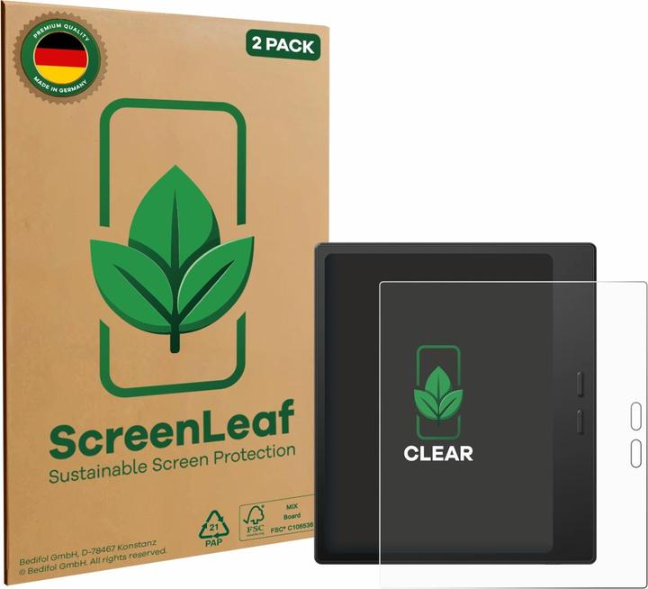 Actual product image ScreenLeaf Screen Protector sustainable Screen Protection, clear, anti-scratch