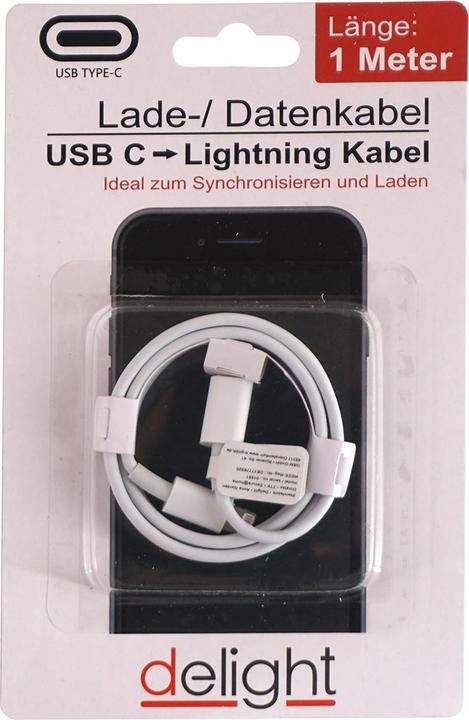 Immagine prodotto Top ten Cavo di ricarica USB-C Lightning, 1 m, bianco (1 m, USB 3.0)