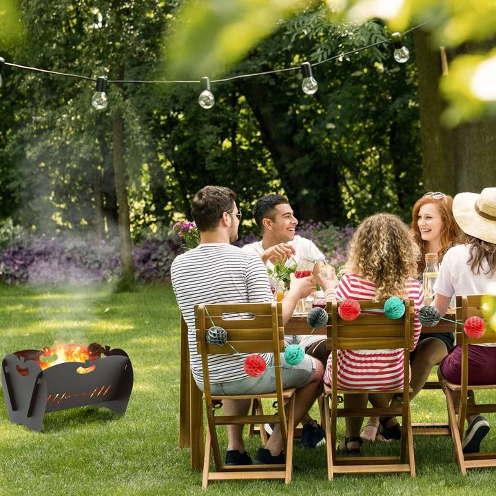Actual product image Uniprodo Feuerschale Feuerkorb Garten-Feuerkorb Garten-Feuerschale Feuerstelle zusammensteckbar (30 cm)