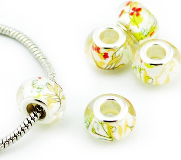 Hermex Bead Perle versilbert - Silbrig Weiss (Metallegierung, Acrylglas)