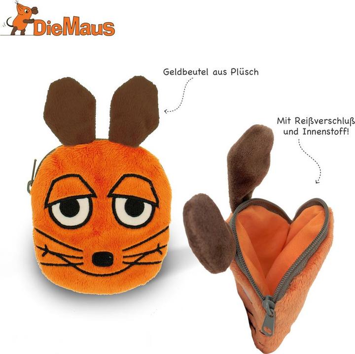Image du produit La Souris Porte-monnaie en peluche 10x2x13 cm