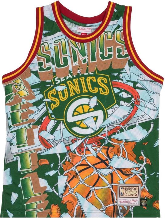 Mitchell & Ness M&N Big Face 6.0 Fashion Tank Jersey Seattle SuperSonics - M (M)