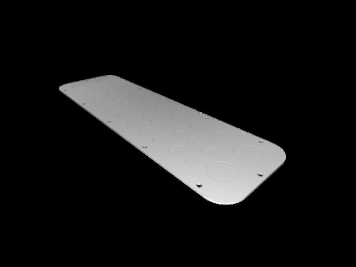 Actual product image Rittal Metal flange plate AX metr. pre-stamping size 4 534x149mm