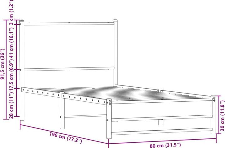 Image du produit VidaXL Lit sans matelas (100 x 190 cm)