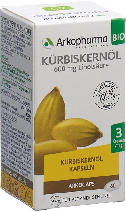 Actual product image Arkopharma Kürbiskernöl (60 Piece, Capsules, 60 g)