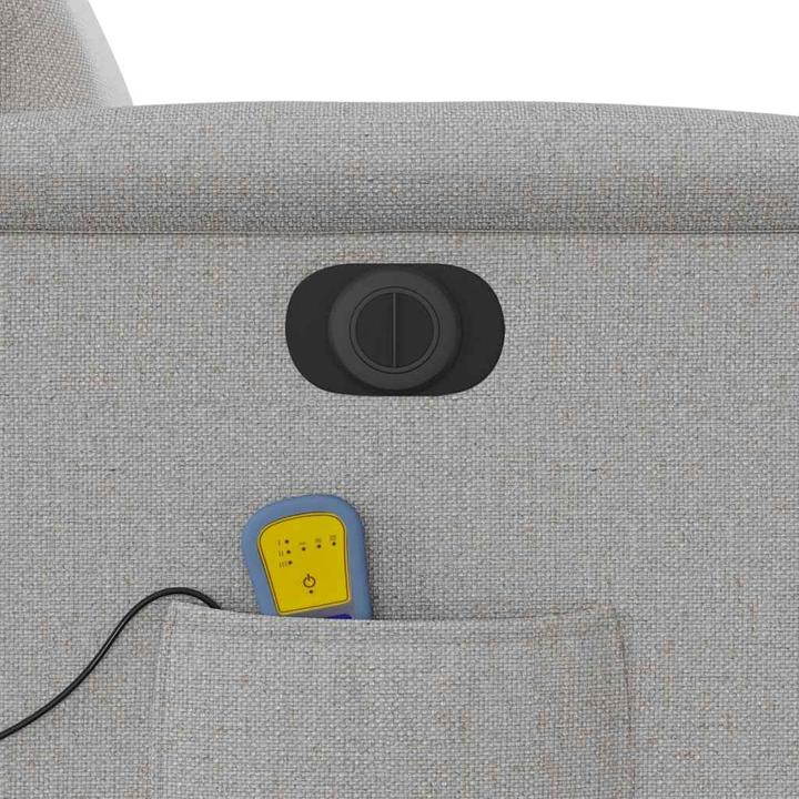 Actual product image VidaXL Massage chair electric cloud grey fabric