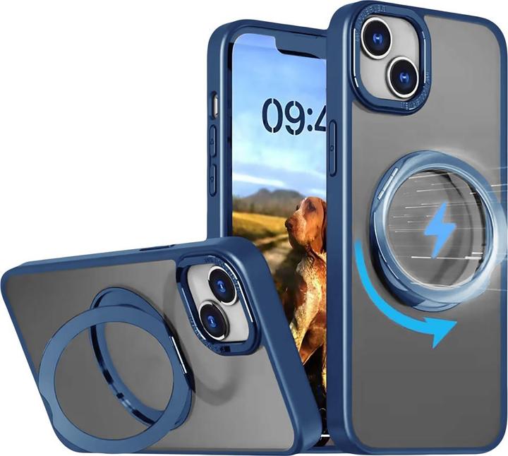 Actual product image OEM Mag Ring Rotating case for iPhone 12 / 12 Pro 6,1" navy blue (Apple iPhone 12)