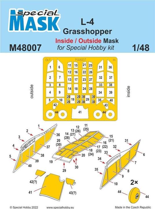 Actual product image Special Hobby L-4 Grasshopper Inside/Outside MASK