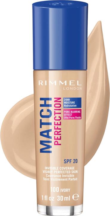 Actual product image Rimmel London Match Perfection SPF20 (100 Ivory)