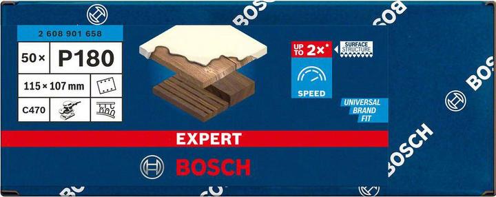 Actual product image Bosch Professional Zubehör Accessories 2608901658 Sanding paper for orbital sander 180 grain ( (G180)