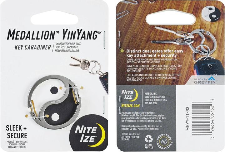 Actual product image Nite Ize Medallion YinYang Key Carabiner