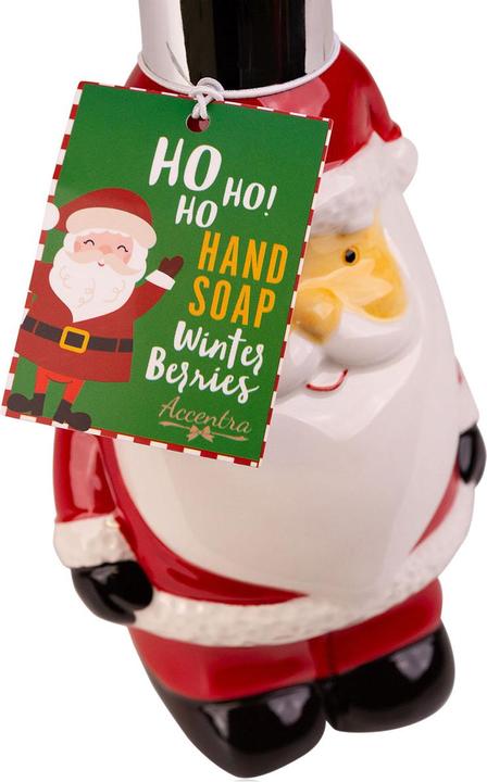 Image du produit Accentra Seifenspender aus Keramik mit Flüssigseife SANTA in Weihnachtsmann Design (Appareils, 350 ml)