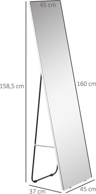 Produktbild Swisshandel24 Standspiegel, Ganzkörperspiegel mit Ständer, 45 x 160 cm Wandspiegel, Garderobenspiegel, Ankleidespi (37 x 158.5 cm)