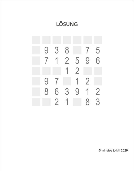 Produktbild Harenberg 5 minutes to kill Tagesabreisskalender 2026 - Der Rätselkalender gegen die langweiligsten Minuten (11 x 14 cm, Deutsch)