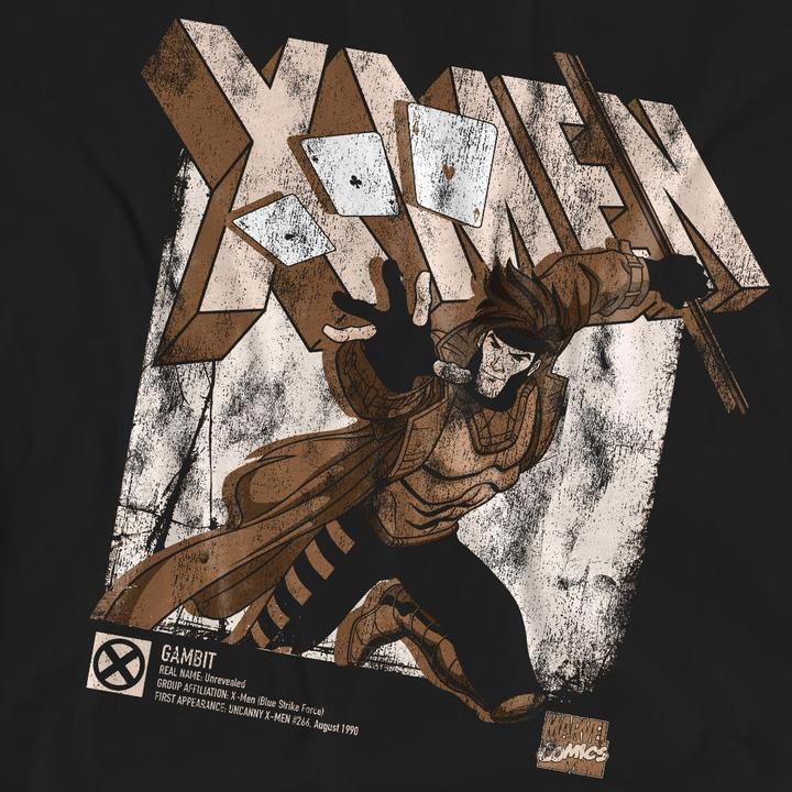 Actual product image Unisex Adult X-Men Gambit Infographic T-Shirt (L)