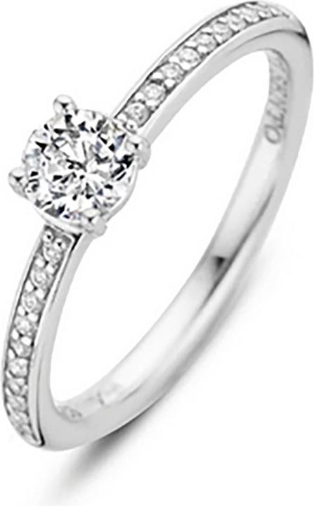 Produktbild Ti Sento Milano Ring Solitär mit Zirkonia in Pavè-Fassung 12109ZI (56, 925 Silber)