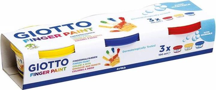 Giotto Finger painting color, 3 / Multicolor, 25.7 x 5 x 8.5 cm, 300