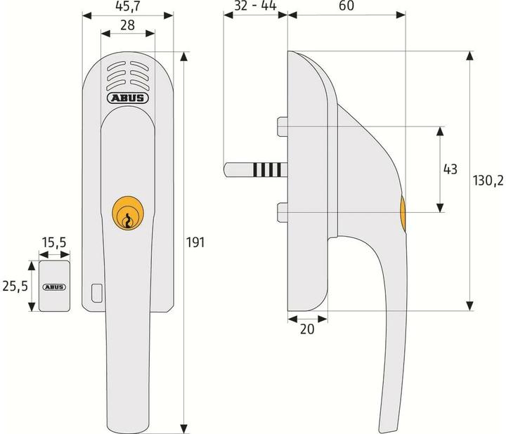 Produktbild Abus Tür-/Fensteralarm Weiss 110 dB ABFG71902