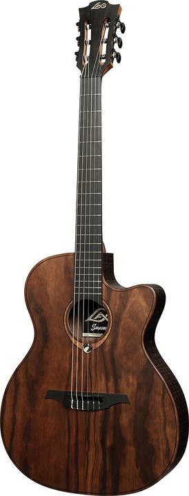 Actual product image Lâg Guitars Sauvage-N-Asce (Semi acoustic guitar, Brown Brankowood (pinus radiata), Khaya, Pale Brankowood, Smoked Eucalyptus Rough Sawn Finish)