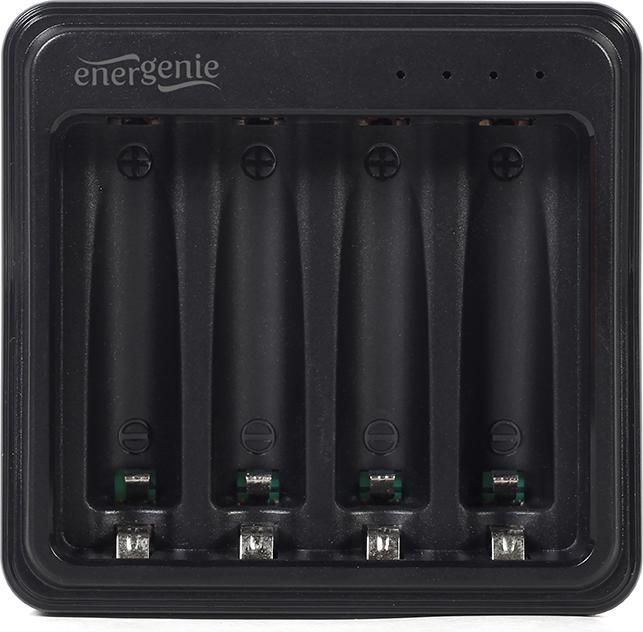 Actual product image Gembird ENERGENIE USB Battery Charger for AA/AAA Batteries Black (1 pcs., AAA, AA, Chargers without battery)