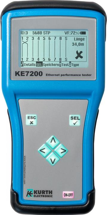 Image du produit Kurth KE 7200 Testeur LAN/réseau