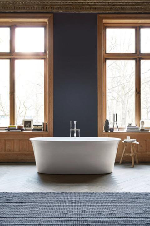 Produktbild Duravit Badewanne WHITE TULIP 180x90 freistehend 2 Rückenschrägen weiss