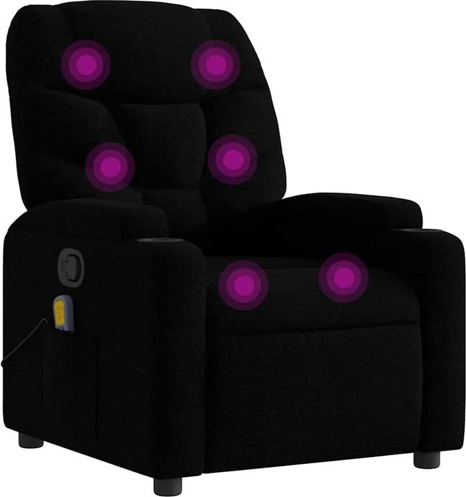 Produktbild VidaXL Massagesessel Schwarz Stoff,Farbe: Schwarz,Material: Stoff