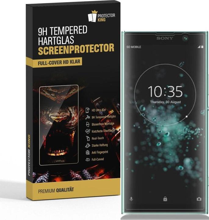 Produktbild Protectorking 1x echtes Tempered 9H Panzerhartglas 3D KLAR (1 Stück, Xperia XA2 Plus)