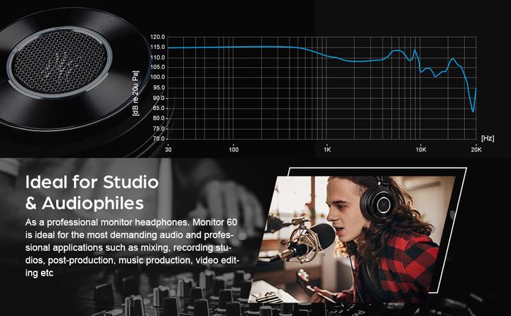 Actual product image OneOdio Headphones Monitor 60 (Cable)