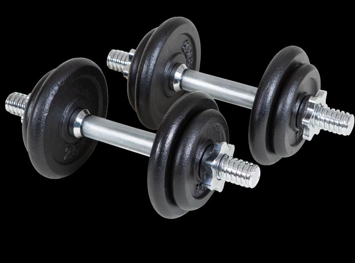 Actual product image Fitcom Dumbbell Set 2x 10 Kg (4 x 2.5 kg, 4 x 1.25 kg)