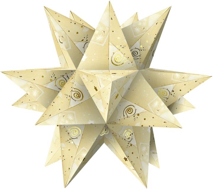 Actual product image Ursus Folded sheets Aurelio star Magic Moments Star Night 120g/sqm 15x15cm chamois/gold (120 g/m², 1 x)