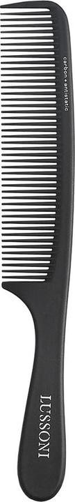 Tools for Beauty T4B LUSSONI Handle Comb Anti-Static and Shatterproof Carbon Detangling Comb with Coarse Teeth for Th