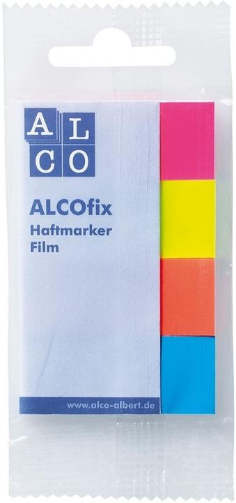Produktbild Alco Haftmarker ALCOfix, 50x20 mm, pink, gelb, orange, blau, je 40 Stück