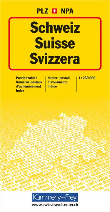 Actual product image Switzerland Postcode Map 260000