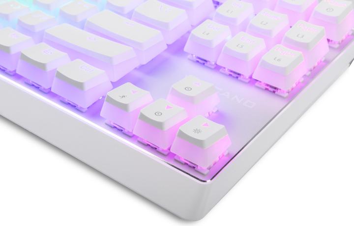 Image du produit Modecom VOLCANO LANPARTY RGB PUDDING EDITION Clavier de jeu blanc Bleu US (US, Filaire)