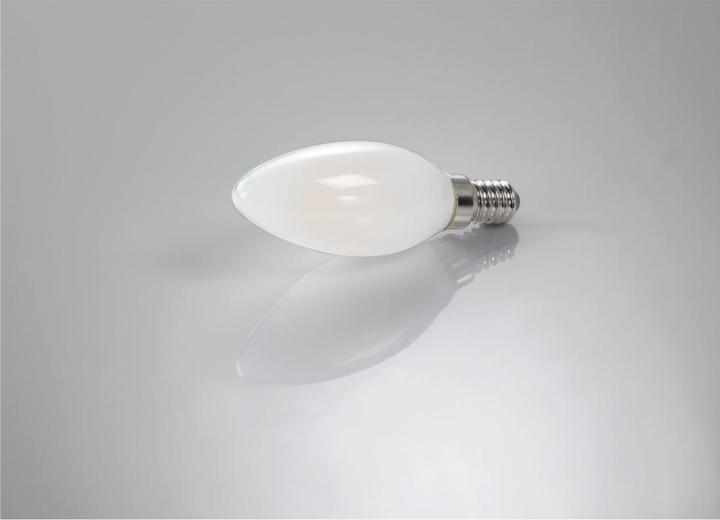 Immagine prodotto Xavax Filamento LED, E14, 470lm sostituisce 40W, lampada a candela, opaco, bianco caldo, dimmerabile (E14, 4 W, 470 lm, 1 x, E)