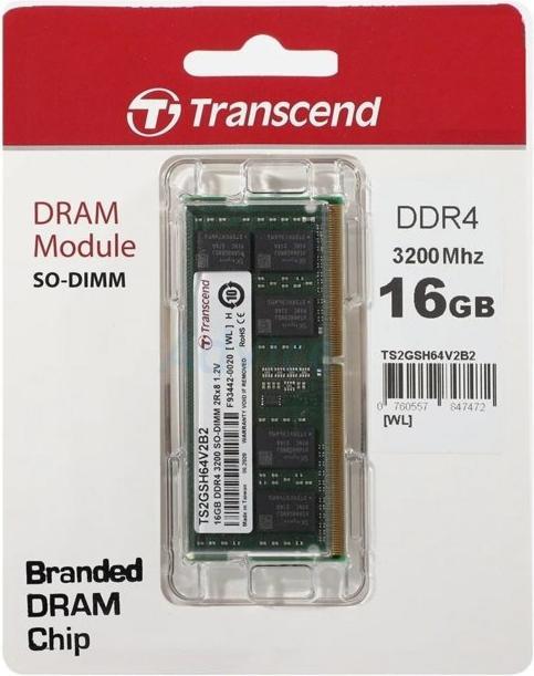 Produktbild Transcend JM3200HSE-16G (1 x 16GB, 3200 MHz, DDR4-RAM, SO-DIMM)