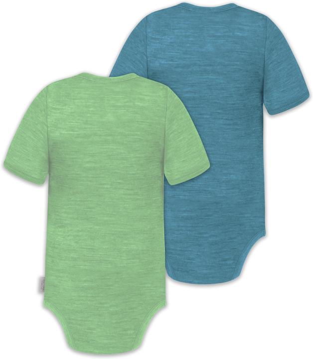 Image du produit Normani Lot de 2 bodies manches courtes bébé mérinos "Tihoi" - 9317 (74)