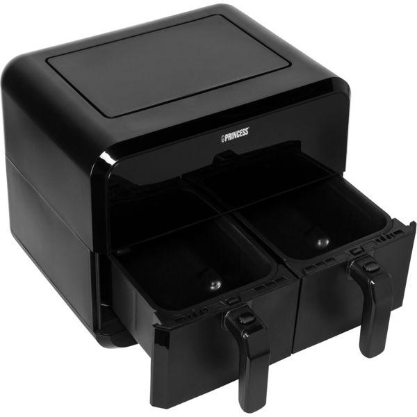 Productafbeelding Princess 182068 Airfryer met dubbele mand - Dubbele heteluchtfriteuse - 2 manden x 4 liter - Touchscreen