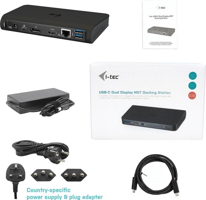 Produktbild i-tec C31dualdockpd (USB-A, USB-C, 3 Ports)