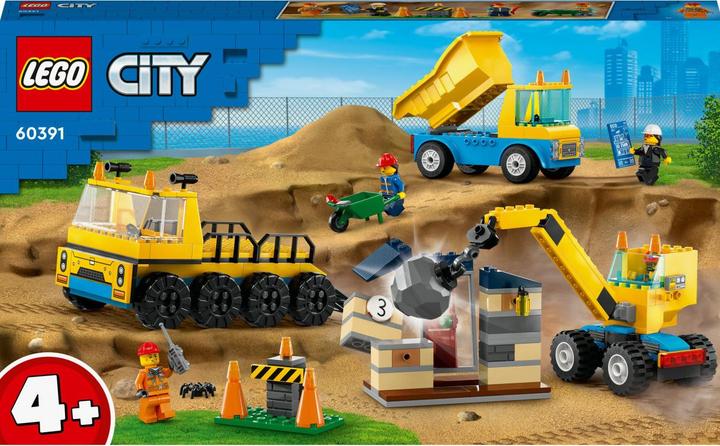 Produktbild LEGO Baufahrzeuge und Kran mit Abrissbirne (60391, LEGO City)