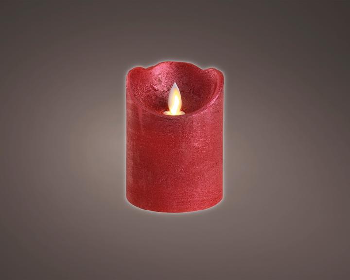 Produktbild Lumineo LED Flackerkerze Indoor rot 7,5 x 10 cm (1 x)