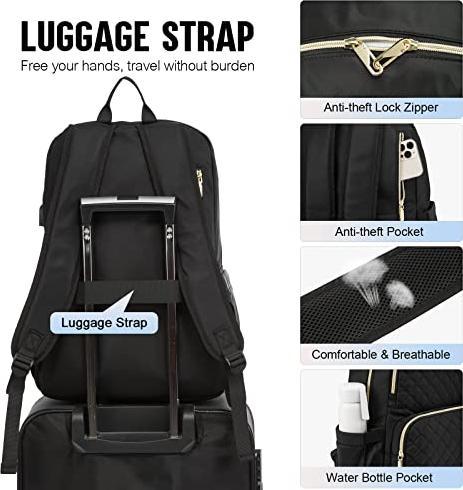 Image du produit Only-Bags.Store Sac à dos élégant pour l'école Grand sac à dos de jour Sac d'école étanche avec compartiment pour