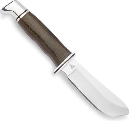 Immagine prodotto Buck SKINNER PRO 103, acciaio S35VN, inossidabile, micarta di lino, fodero in pelle (10.20 cm)