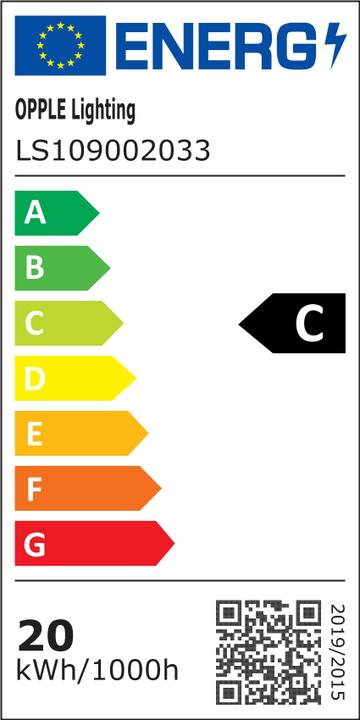 Energie-Label Opple OPPL LEDDownlightMW-P2 Rd200-22W-DALI-93 (2860 lm)