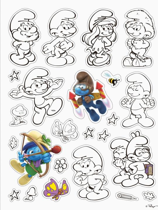Image du produit Ravensburger Mon livre d'autocollants à colorier Les Schtroumpfs - Grand livre avec plus de 250 autocollants